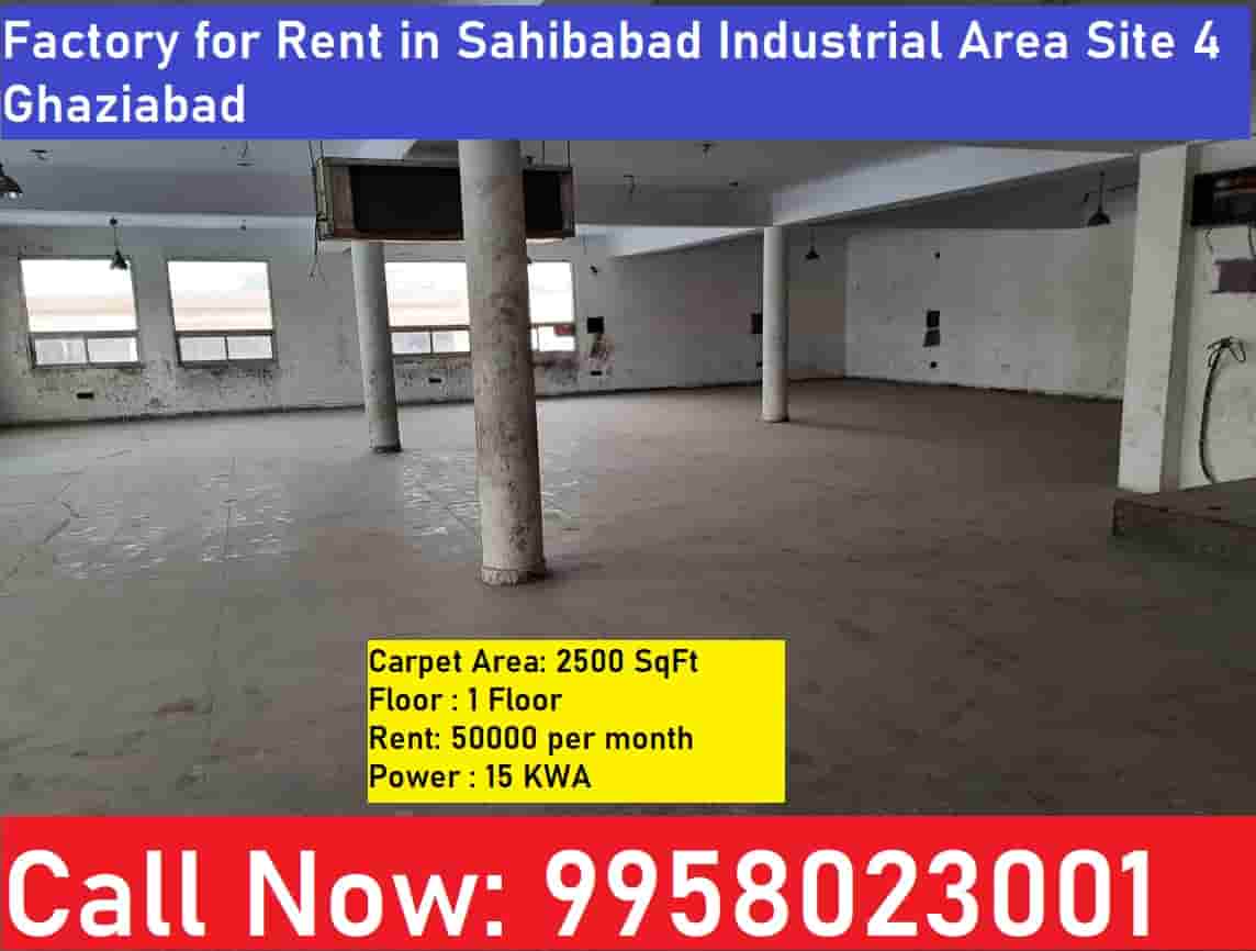 Factory for Rent in Sahibabad Industrial Area Site 4 Ghaziabad
